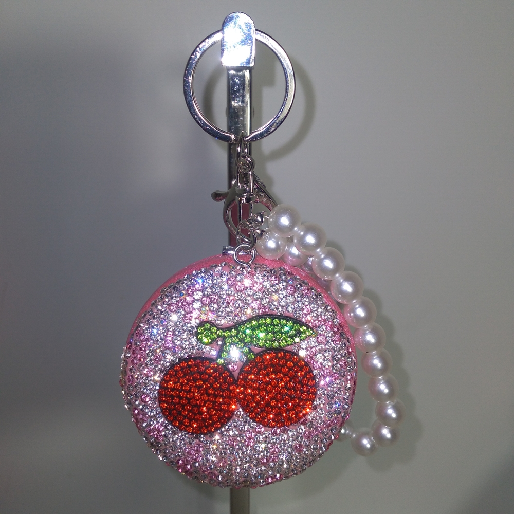 Cherry Rhinestone Key & Card Holder - Picture 1 of 4